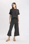 Wide Leg Wide Loose Leg Regular Waist Wrap Capri Pants C4329Ax24Sp - 2
