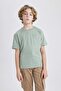 Boy's Crew Neck Short Sleeve T-Shirt B6158A824Sm