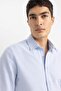 100% Cotton Slim Fit Polo Collar Honeycomb Textured Long Sleeve Shirt B6476Ax24Sp - 8