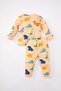 Baby Boy Pajamas Set Dinosaur Printed Long Sleeve Top with Elastic Waist Long Bottom C0729A524Sp - 6
