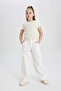 Crew Neck Knitwear Undershirt for Girls B8291A824Hs - 2
