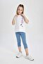 Girl's Midi Basic Plain Leggings B5656A824Sm