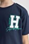 Boy's Crew Neck Printed Short Sleeve T-Shirt C0647A824SM - 4