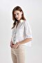 Boxy Fit Linen Blended Short Sleeve Shirt V2523az24sm - 4