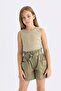 قميص بدون أكمام بياقة دائرية للبنات C2214A824SM - 3