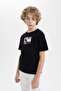 Boy's Crew Neck Printed Short Sleeve T-Shirt C0953A824Sm - 4
