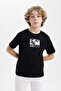Boy's Crew Neck Printed Short Sleeve T-Shirt C0953A824Sm - 3