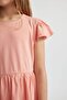 Girl's Short Sleeve Combed Cotton Dress C0990A824SM - 4