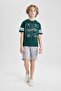 Boys' 2-Piece Set Printed Short Sleeve T-Shirt Shorts C2183A824Sm - 2