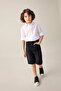 Basic Plain Jean Shorts for Boys B5741A824Sm - 2