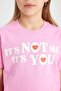 Girls' Crew Neck Printed Short Sleeve T-Shirt B5123A824Sm - 4