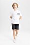 Basic Plain Jean Shorts for Boys B5741A824Sm - 4