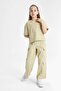 Wide Leg Cargo Wide Leg Pants Cotton Pack Girls' Pants C1644A824Sp - 5