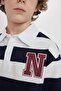 Oversize Wide Fit Striped Printed Short Sleeve Polo T-Shirt Boys B9514A824Sm - 5