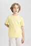 Crew Neck Printed Short Sleeve T-Shirt Boys' C3298A824Sm - 4