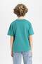 Crew Neck Printed Short Sleeve T-Shirt Boys' C3347A824Sm - 6