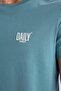 100% Cotton Slim Fit Crew Neck Printed Short Sleeve T-Shirt C2078Ax24Sm - 5