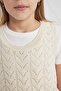 Crew Neck Knitwear Undershirt for Girls B8291A824Hs - 5