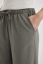 Pants Wide Leg Wide Loose Leg High Waist Pocket Lace-Up Basic Straight Standard Size C6596Ax24Sp - 5