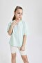 Girls' Relax Fit Crew Neck Short Sleeve T-Shirt B6759A824Sm - 3