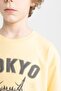 Boy's Oversize Fit Crew Neck Printed Short Sleeve T-Shirt C3170A824SM - 5