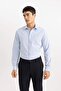 100% Cotton Slim Fit Polo Collar Honeycomb Textured Long Sleeve Shirt B6476Ax24Sp - 4
