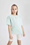 Girls' Relax Fit Crew Neck Short Sleeve T-Shirt B6759A824Sm