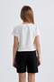 Girls' Crew Neck Printed Short Sleeve T-Shirt C2212A824Sm - 5