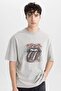 100% Cotton Rolling Stones Comfort Regular Fit Comfortable Fit Crew Neck Short Sleeve T-Shirt B5524Ax24S