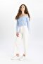 Culotte High Waist Wide Leg Jean Pants B5012Ax24Sm - 4