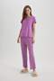 Regular Fit Crew Neck Short Sleeve Casual Pajama Top Z5331Az24Sp - 2