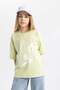 Girls' Relax Fit Crew Neck Printed Short Sleeve T-Shirt B5097A824Sm - 4