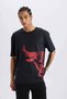 NBA Chicago Bulls Oversized Crew Neck Short Sleeve T-Shirt B3889AX24SP - 4