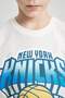 Nba New York Knicks Oversize Crew Neck Short Sleeve T-Shirt Boys B6821A824Sm - 8