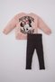Baby Girl Disney Mickey & Minnie Ribbed Camisole Sweatshirt Leggings 2 Piece Set A8912A524Sp - 4