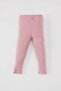 Baby Girl Straight Leg Ribbed Camisole Basic Leggings Z4676A224Sp - 4