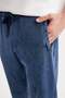 Regular Fit Sweatpants Fleto Pocket Washed Faded Effect Waist Lace up Elastic Leg A1992Ax24Sp - 7