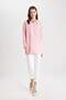 Relax Fit Basic Solid Long Sleeve Shirt Tunic C0304Ax24Sp - 2