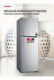 270L No Frost Inverter Refrigerator, Dark Silver, Glass Shelves, Fast Cooling, Energy Saving - 8