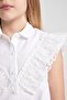Girl's Poplin Short Sleeve White Shirt B5114a824sm - 6