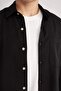 Regular Fit Polo Neck Cotton Long Sleeve Black Shirt B4140Ax24Sp - 8