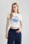 Coool Fitted Printed Short Sleeve T-Shirt B7063Ax24Sm - 3