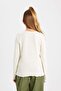 Girl's Slim Fit Slim Fit Crew Neck Ribbed Long Sleeve T-Shirt B7452A824Sp - 5