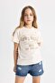 Girl's Regular Fit Short Sleeve T-Shirt - 4