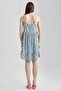 V-Neck Strappy Floral Print Mini Dress U3372Az23Hs - 8