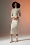 Bodycon Body-Hugging Basic Plain Half Turtleneck Thick Ribbed Knit Long Sleeve Maxi Dress B8602Ax23Wn