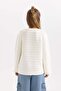 Girl's Crew Neck Knitted Sweater B1926A823Wn - 6