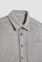 Boy's Oversize Wide Fit Wool Look Long Sleeve Shirt B7962A823Wn - 8