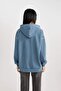 Coool Oversize Fit Printed Hooded Thick Washed Pale Effect Sweatshirt B8660ax23wn - 4