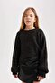 Girl's Crew Neck Knitwear Sweater B4069A823Wn